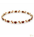Ruby Elegance Gold Bracelet