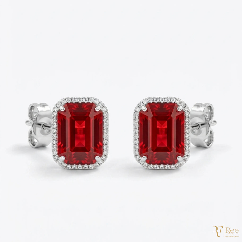 Ruby Radiance Stud Earrings