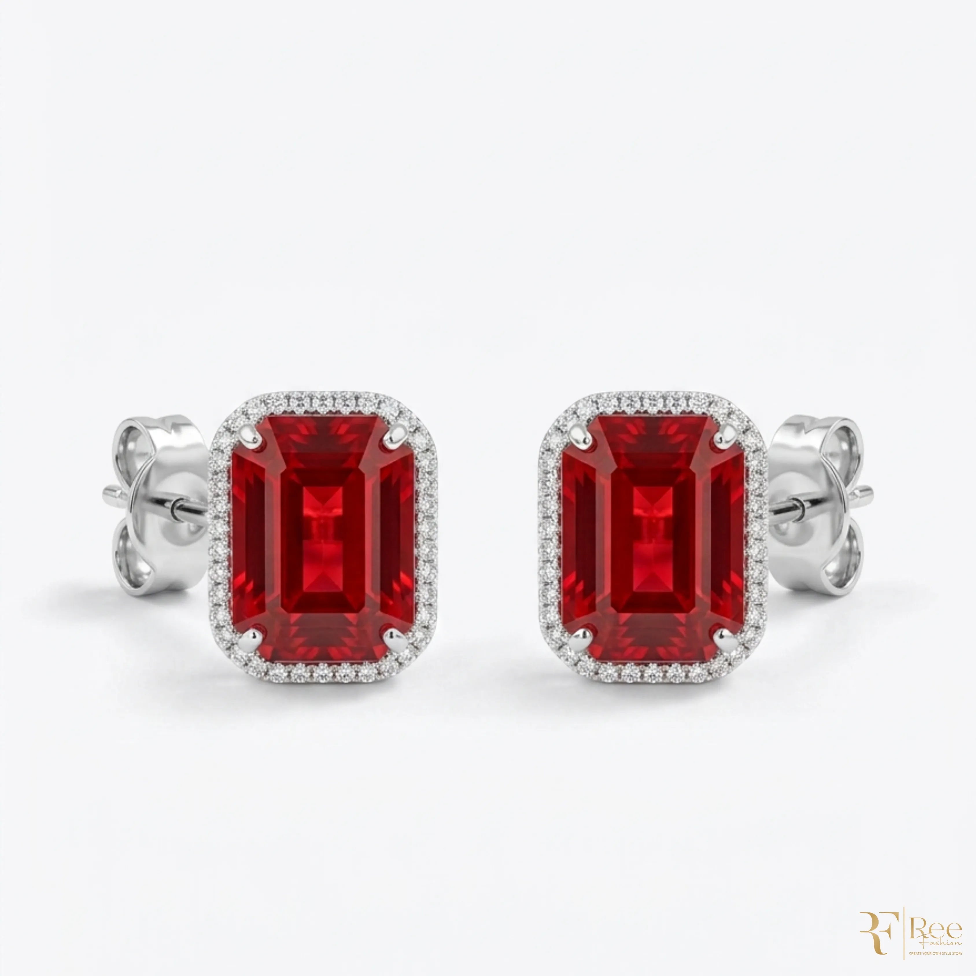 Ruby Radiance Stud Earrings
