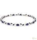 Blue Sapphire Crystal Tennis Bracelet