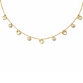 Heart Charm Crystal Drop Necklace