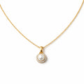 Pearl Halo Crystal Pendant Necklace