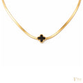 Black Clover Herringbone Necklace