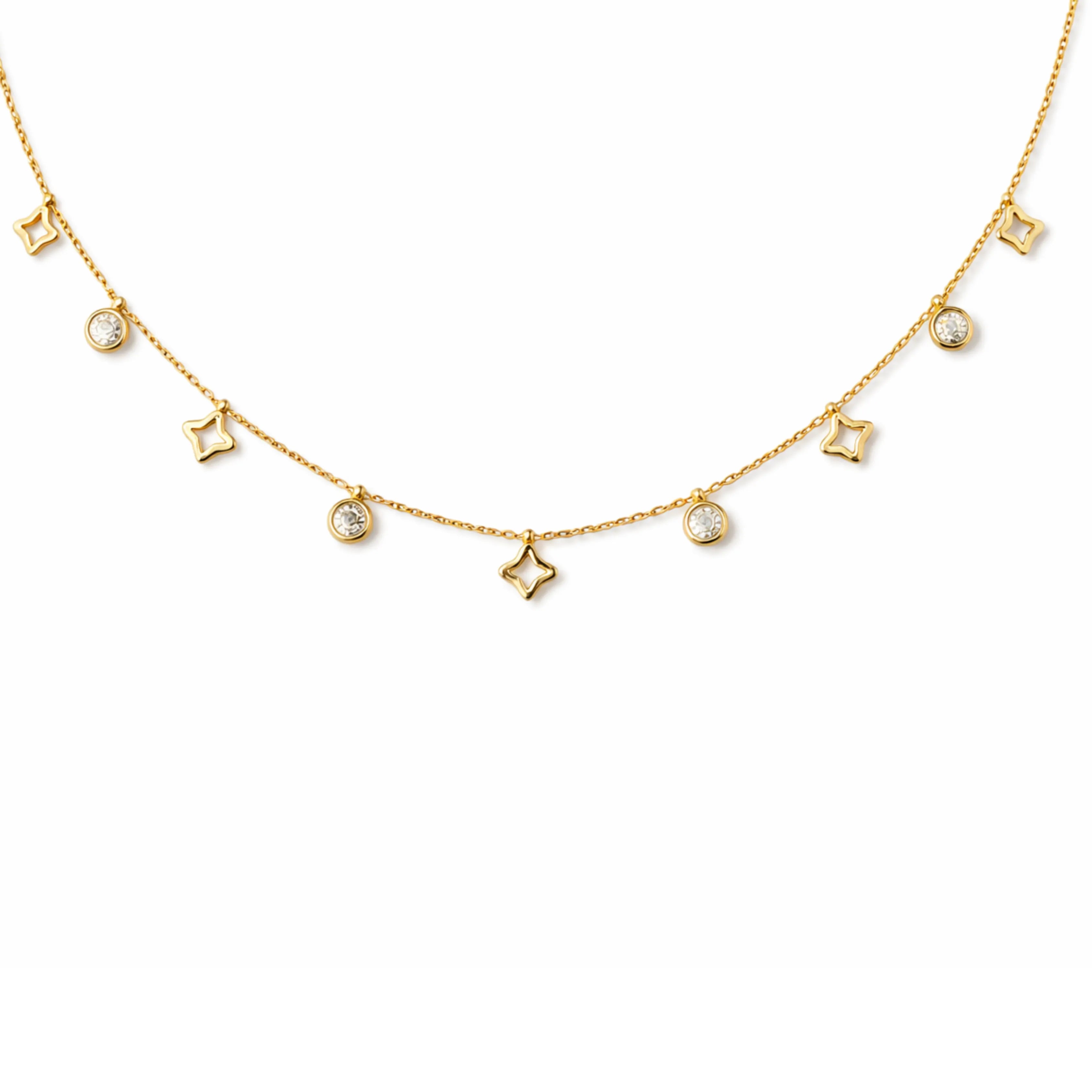 Chic Star Charm Crystal Necklace