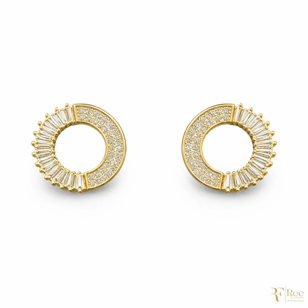 Radiant Crystal Hoop Earrings
