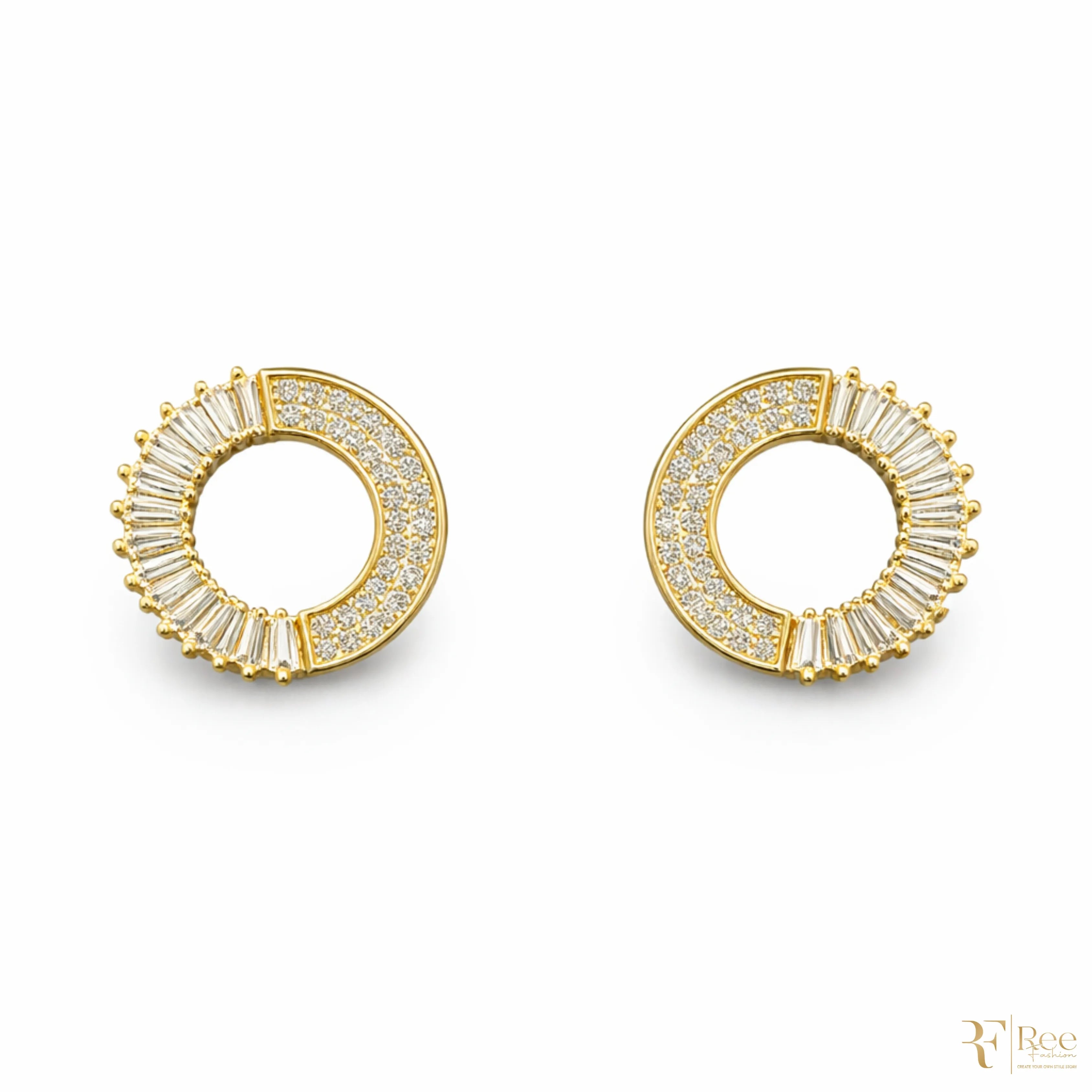 Radiant Crystal Hoop Earrings