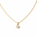 Minimal Crystal Drop Pendant Necklace