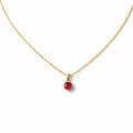 Classic Ruby Solitaire Pendant Necklace