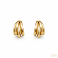 Sculpted Gold Ridge Earrings