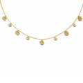 Floral Charm Crystal Chain Necklace