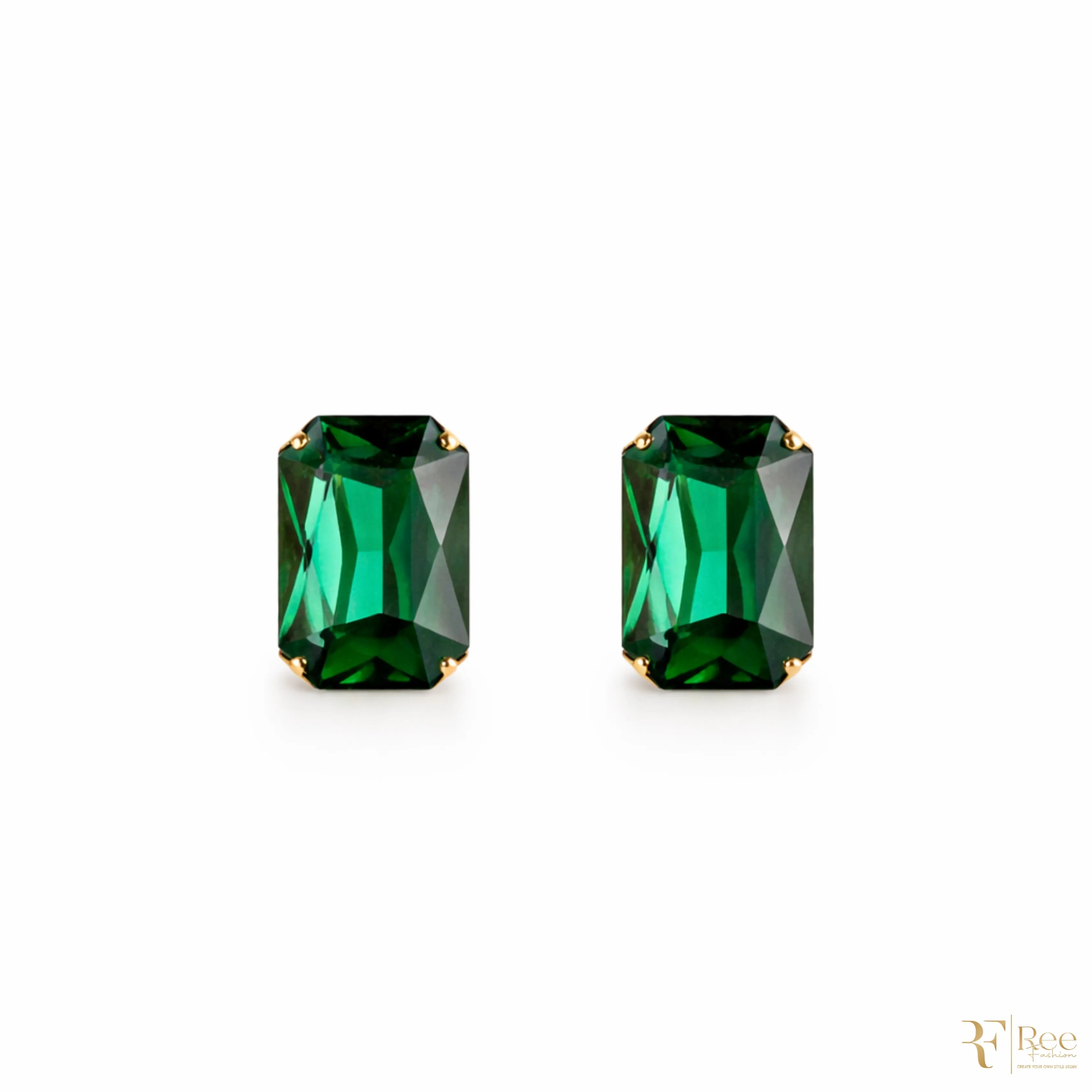 Royal Green Crystal Studs