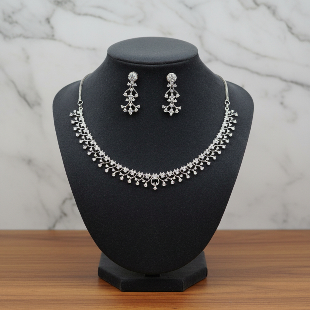 Crystal Vine Grace AD Necklace Set