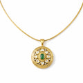 Royal Emerald Kundan Pendant Necklace
