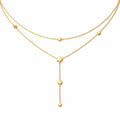 Layered Star Drop Chain Necklace