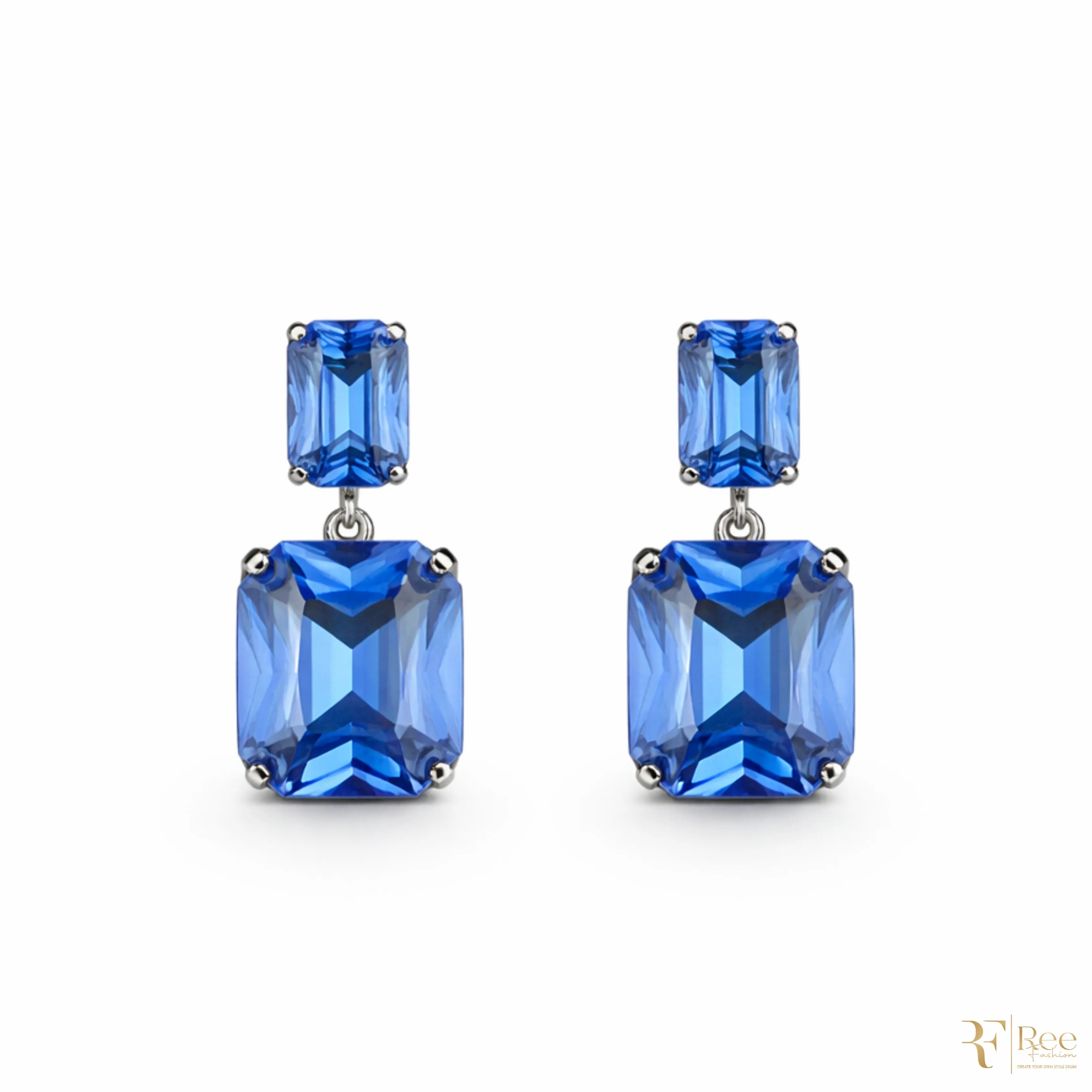 Sapphire Glow Drop Earrings