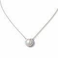 Elegant Pearl Halo Necklace