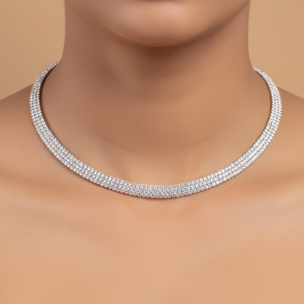 Classic Crystal Tennis Necklace