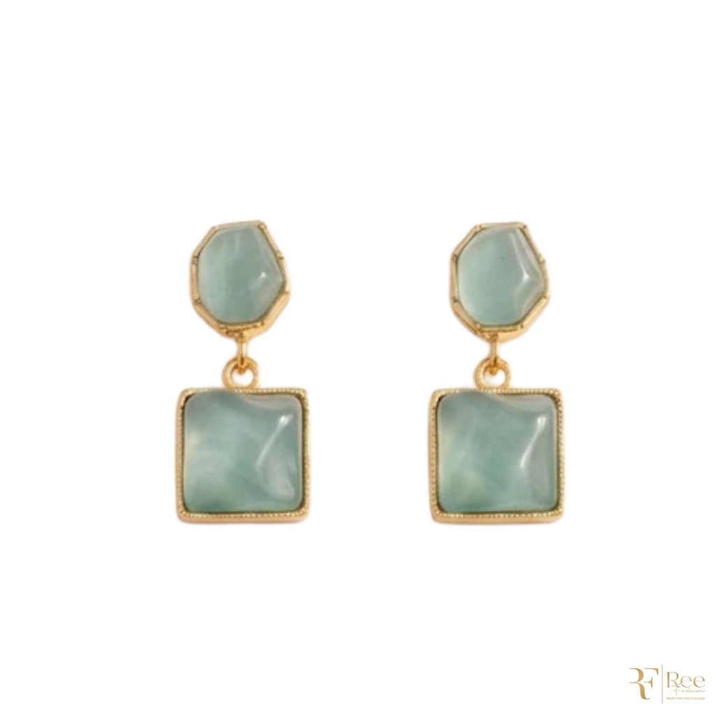 Classic Pastel Stone Drop Earrings