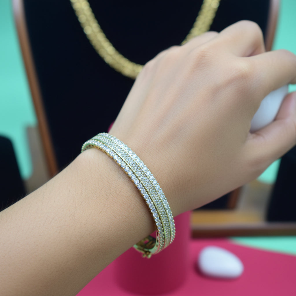 Radiant Gold Sparkle Bangle