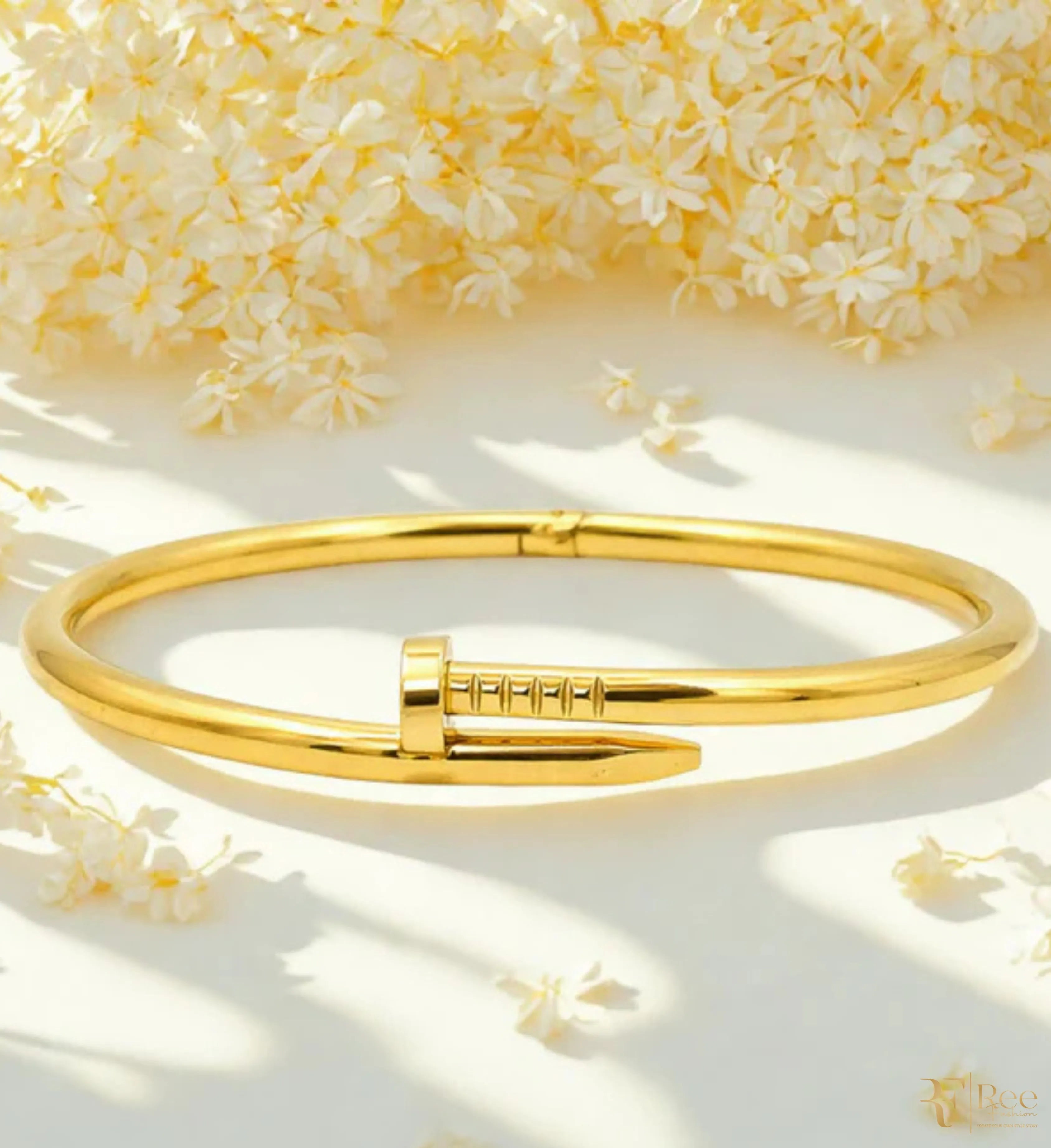 Classic Gold Nail Bracelet