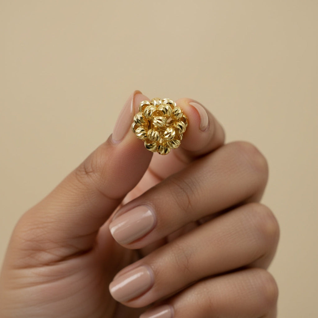 Golden Bloom Stud Earrings