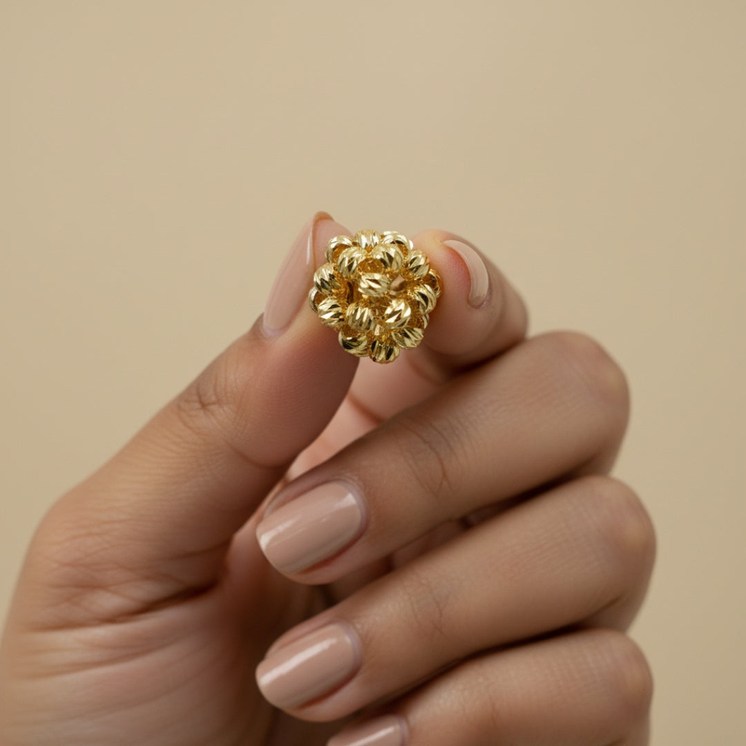 Golden Bloom Stud Earrings