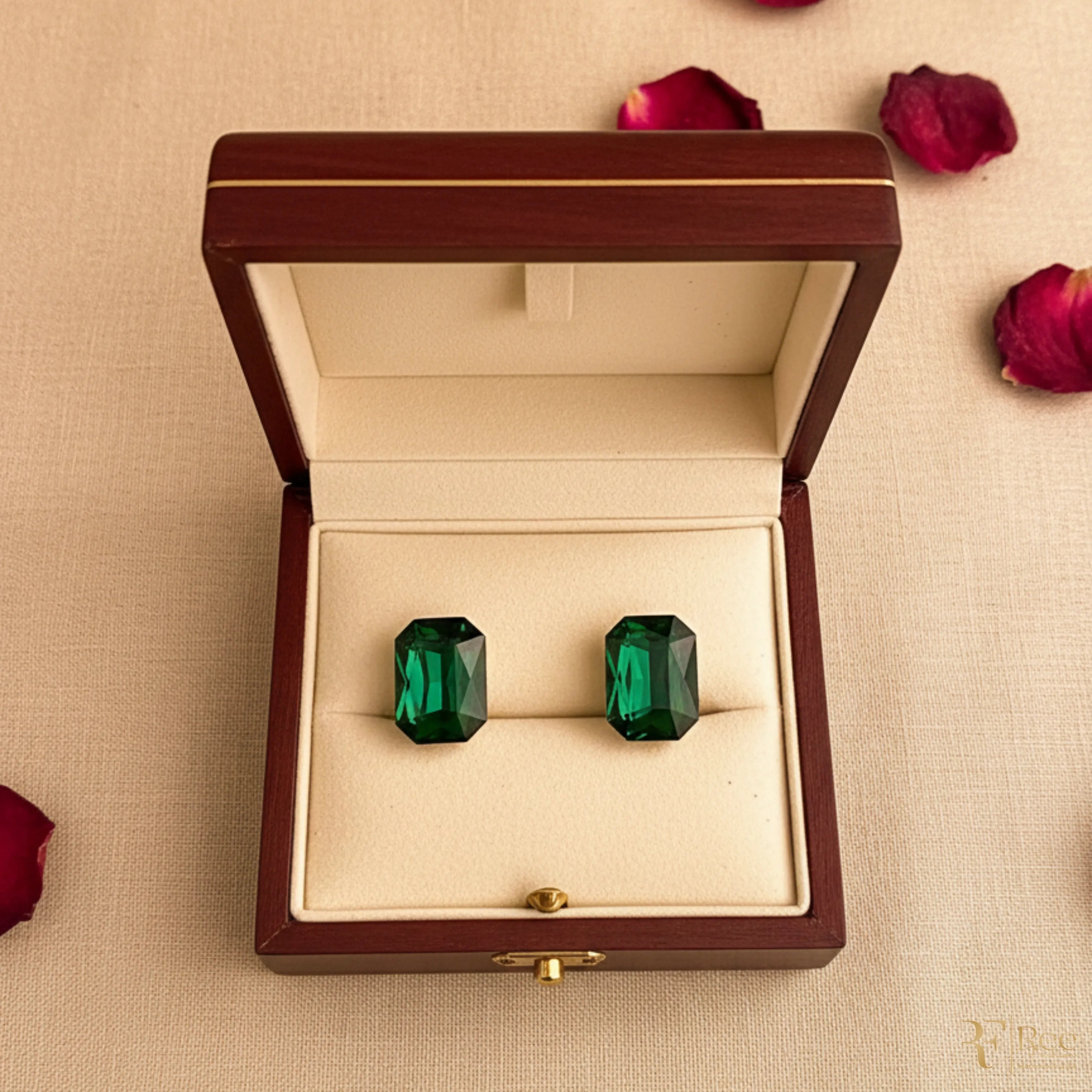 Royal Green Crystal Studs
