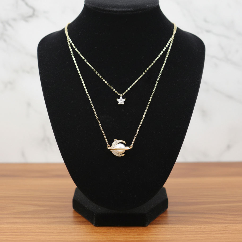Celestial Moon & Star Pendant
