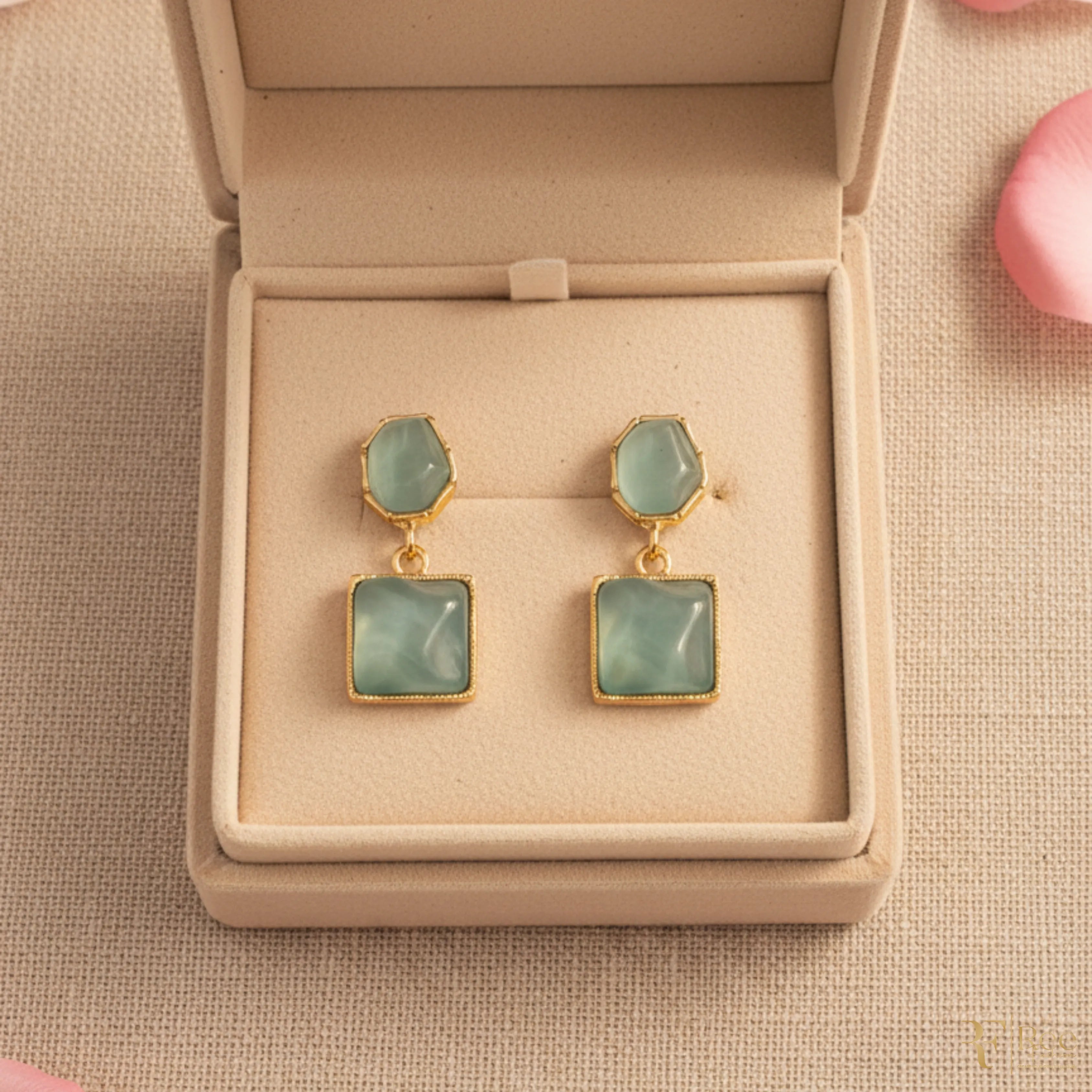 Classic Pastel Stone Drop Earrings
