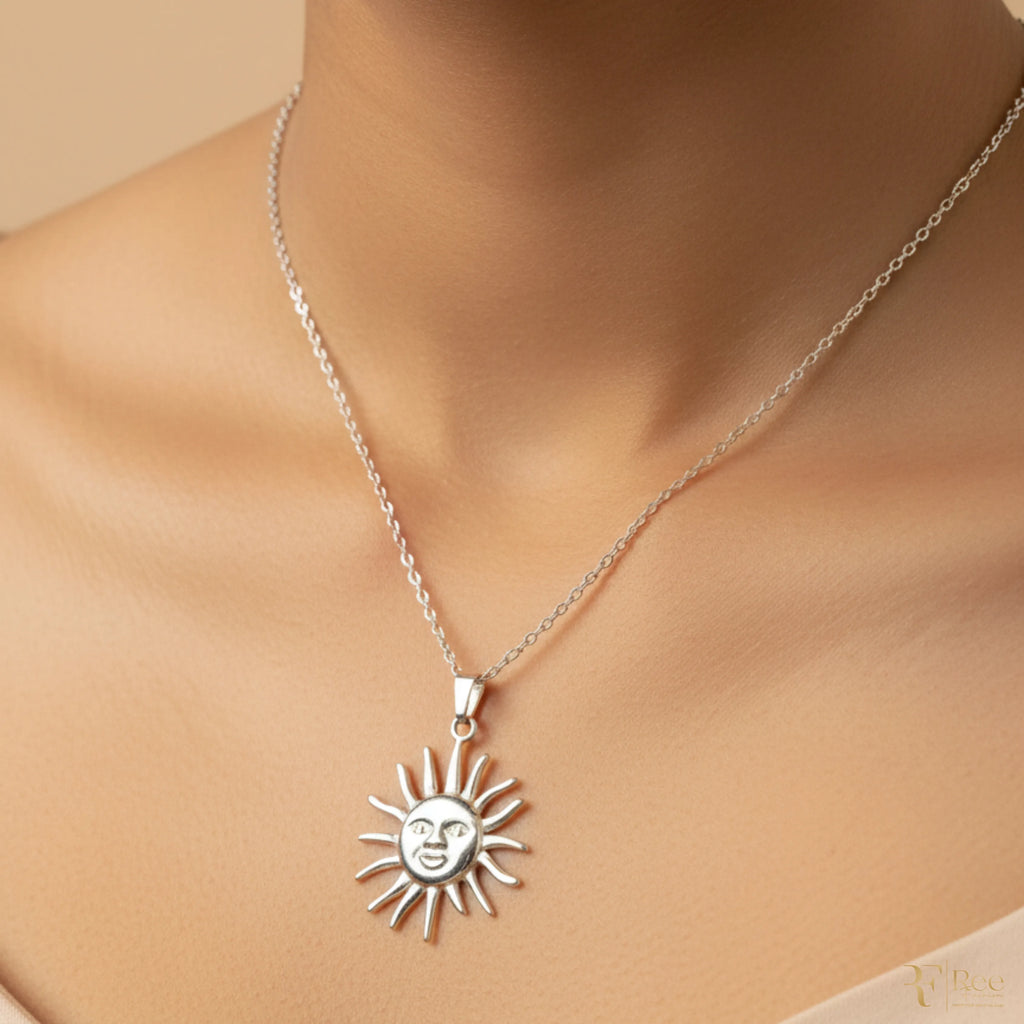 Gold Celestial Sun Pendant