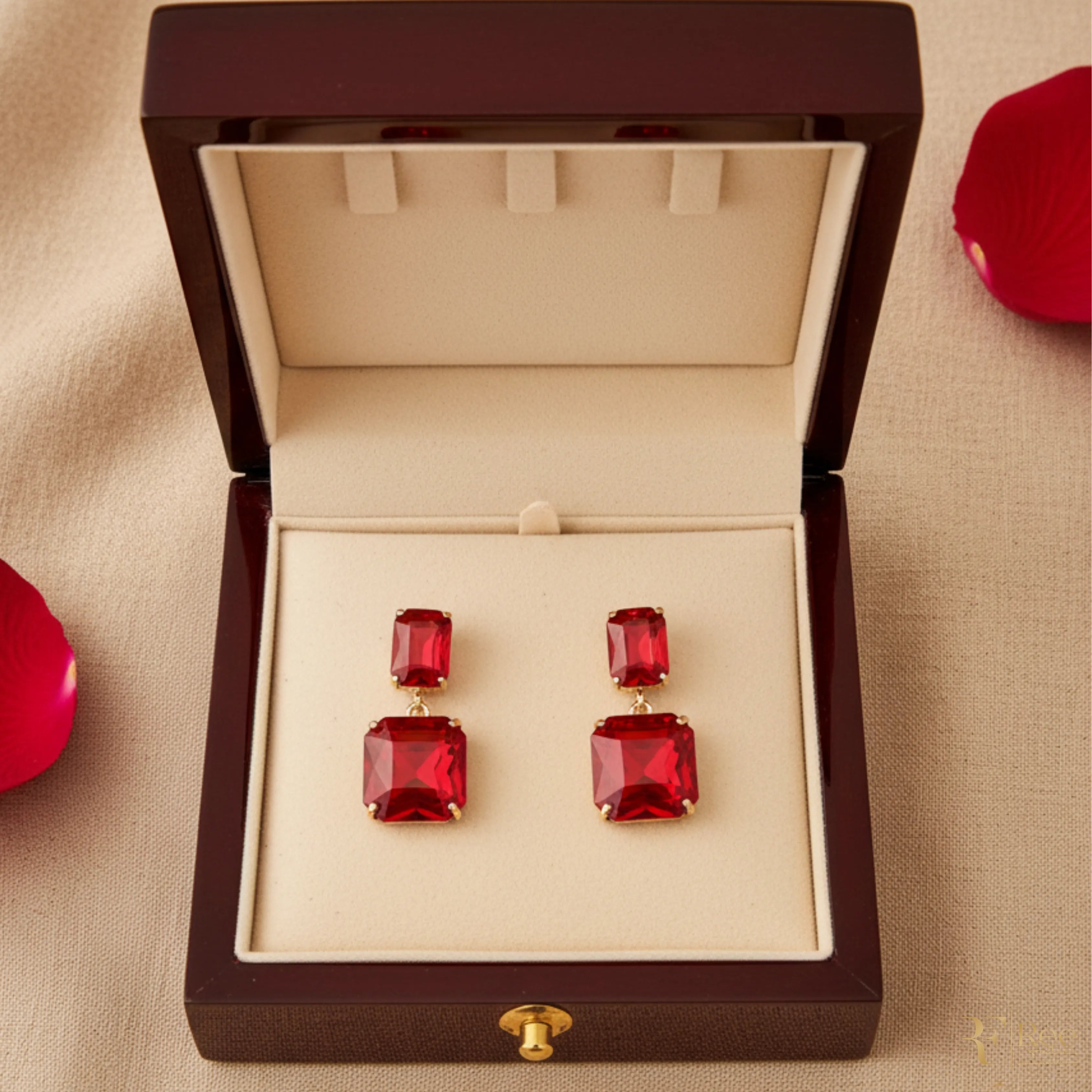 Double-drop earrings