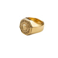 Imperial Caesar Emblem Gold Signet Ring