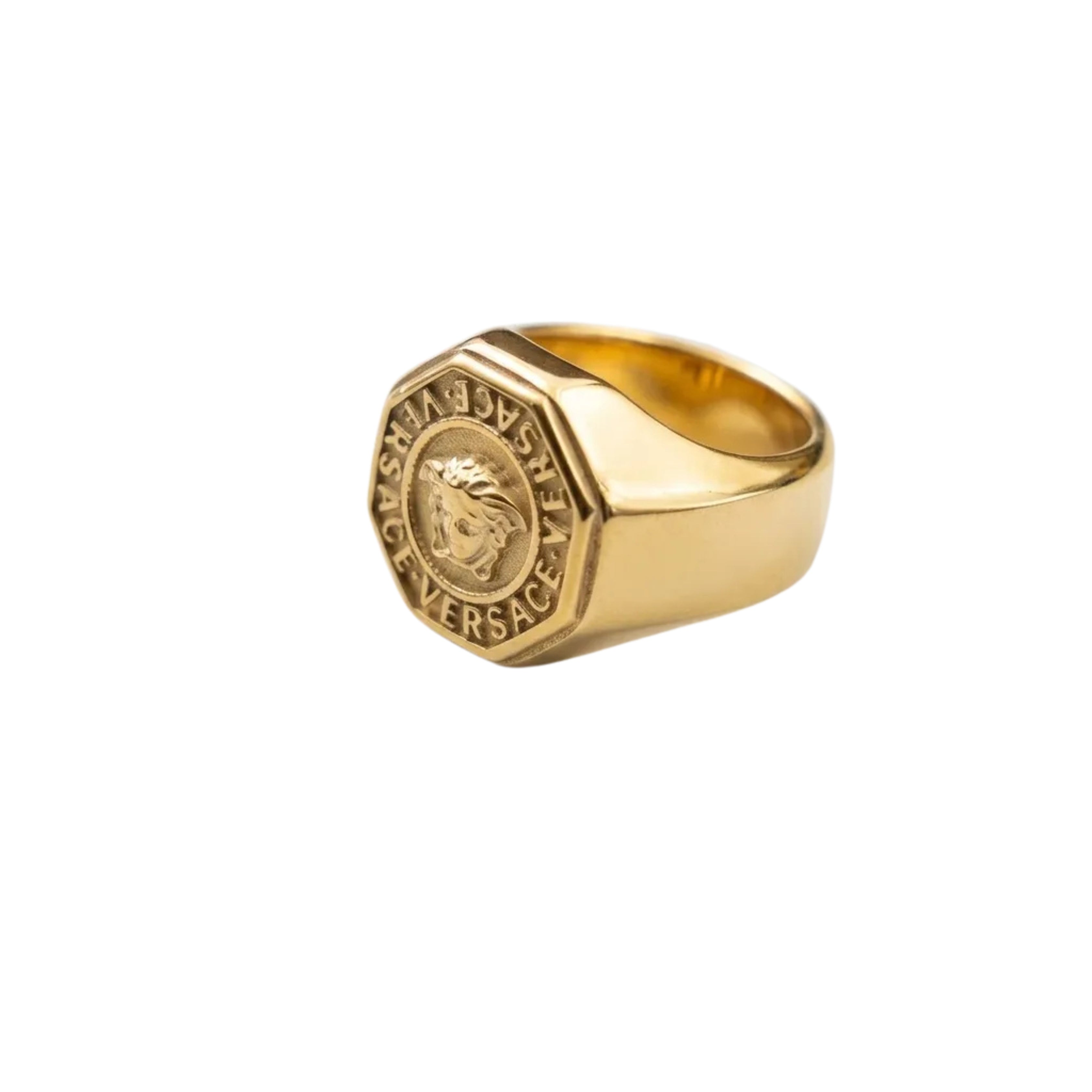 Imperial Caesar Emblem Gold Signet Ring