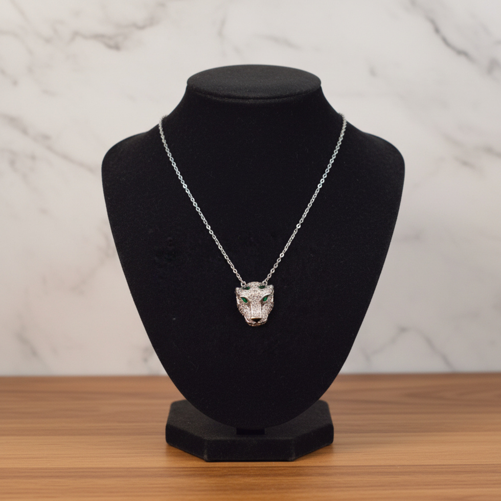 Emerald Gaze Panther Pendant