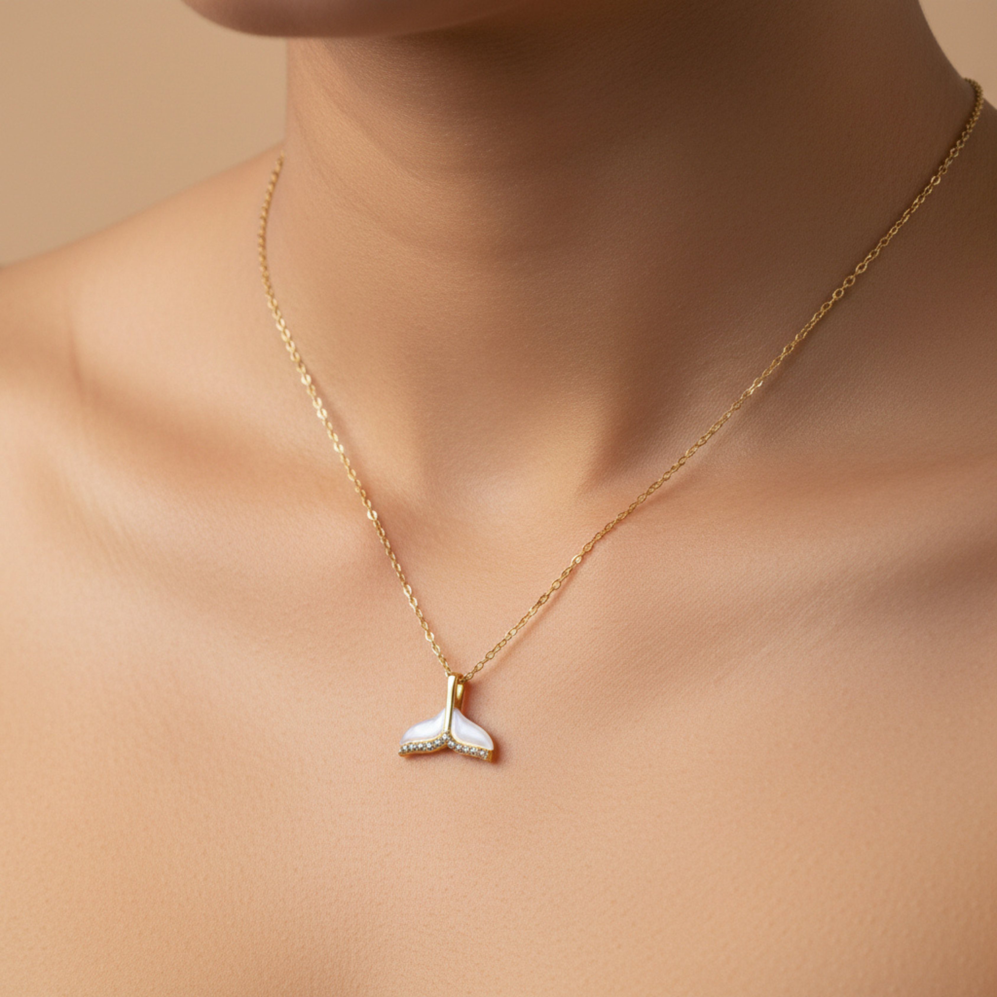 Golden Pearl Bloom Pendant