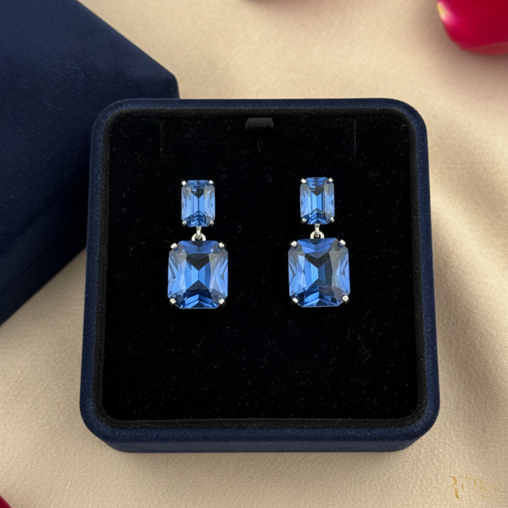 Sapphire Glow Drop Earrings