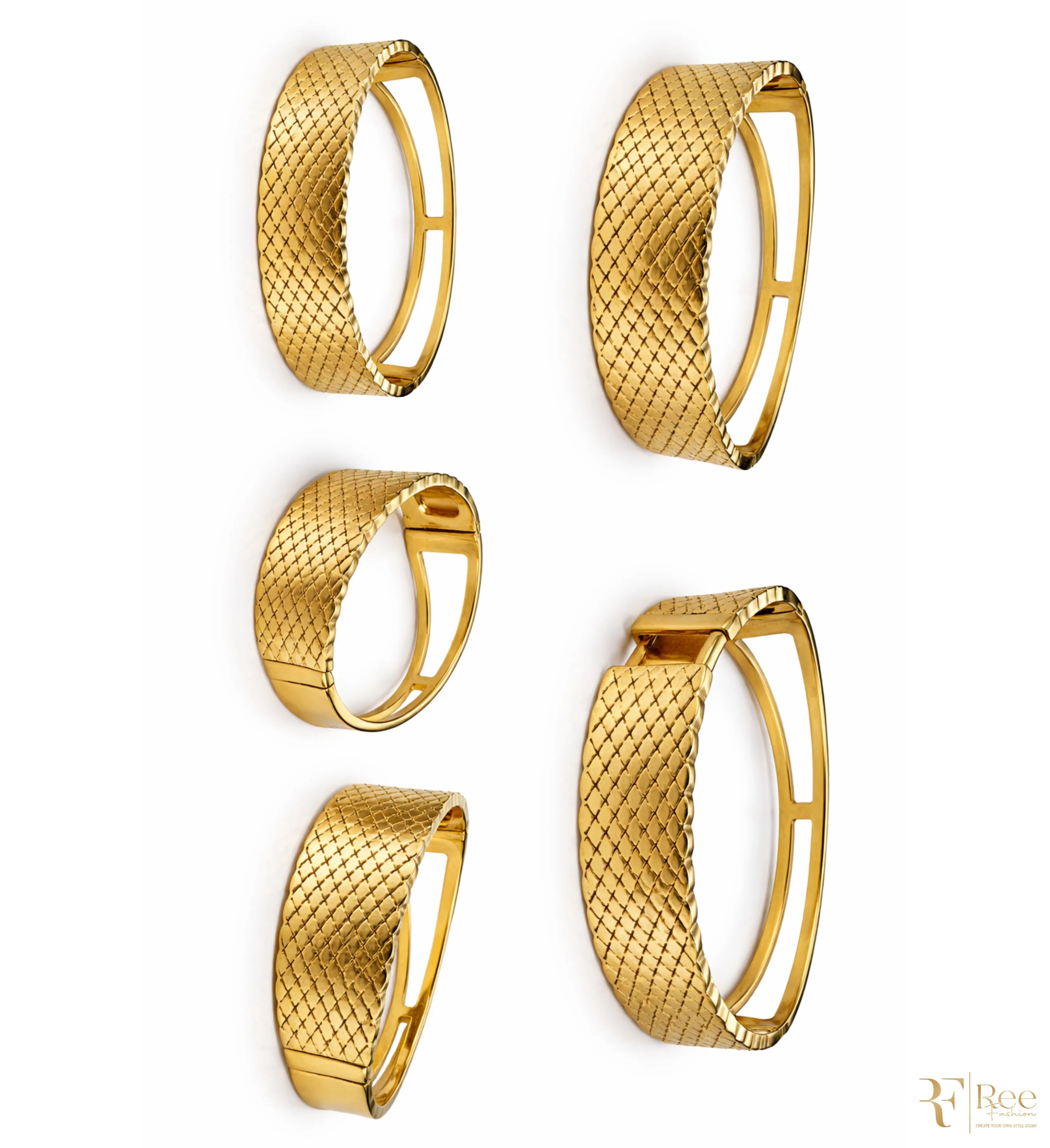 Golden Weave Cuff Bracelet