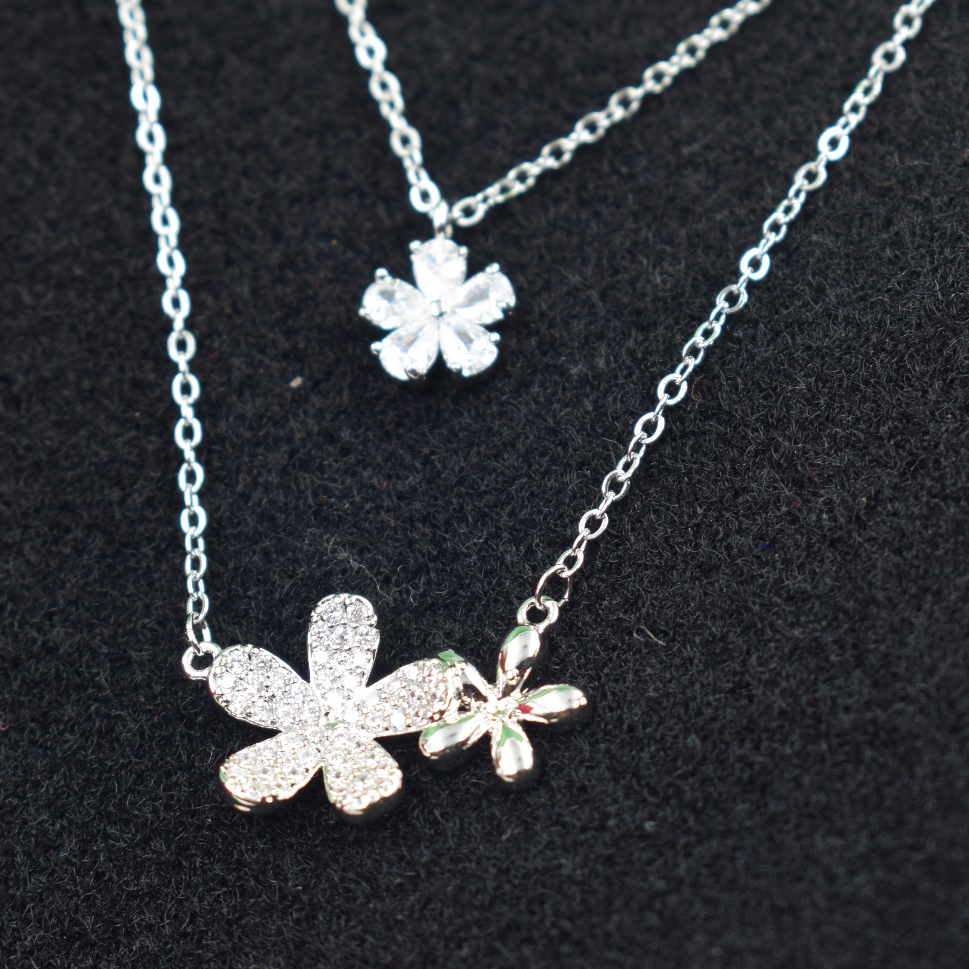 Silver Blossom Trio Pendant