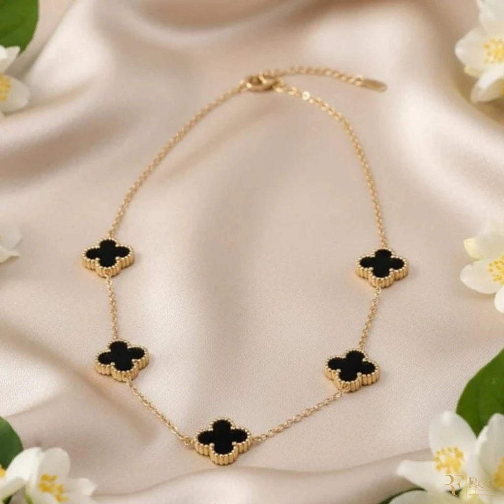 Onyx Multi-Clover Necklace