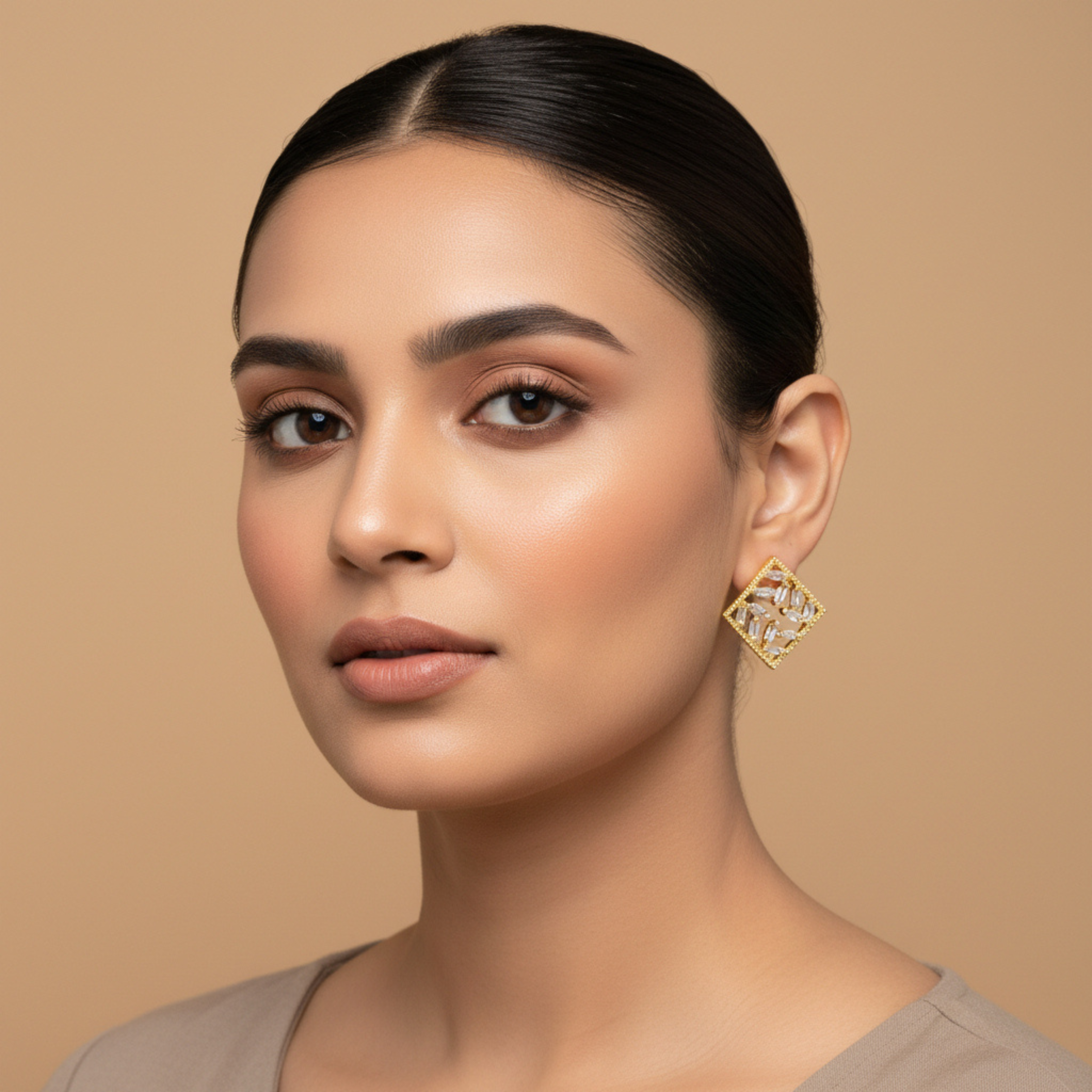 Golden Prism Pendant Necklace
