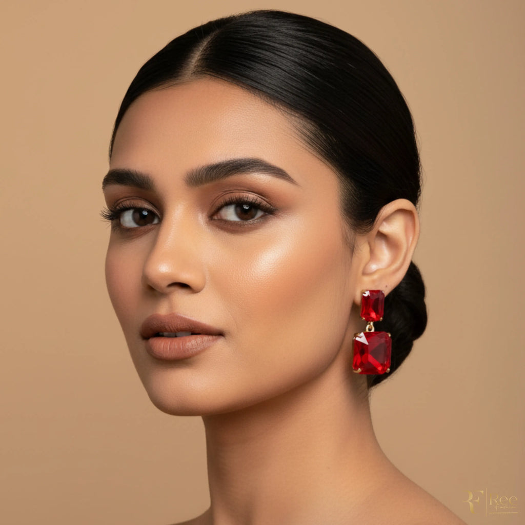 Double-drop earrings