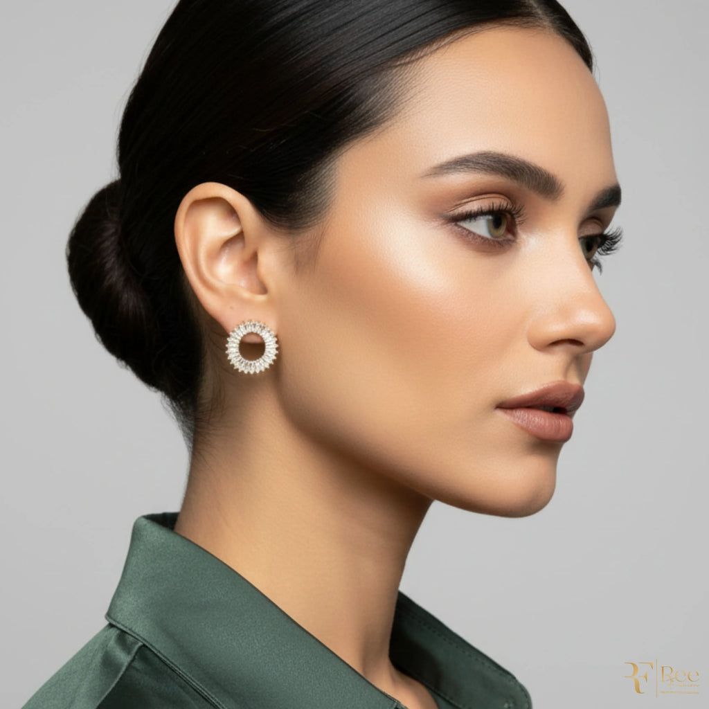 Radiant Crystal Hoop Earrings