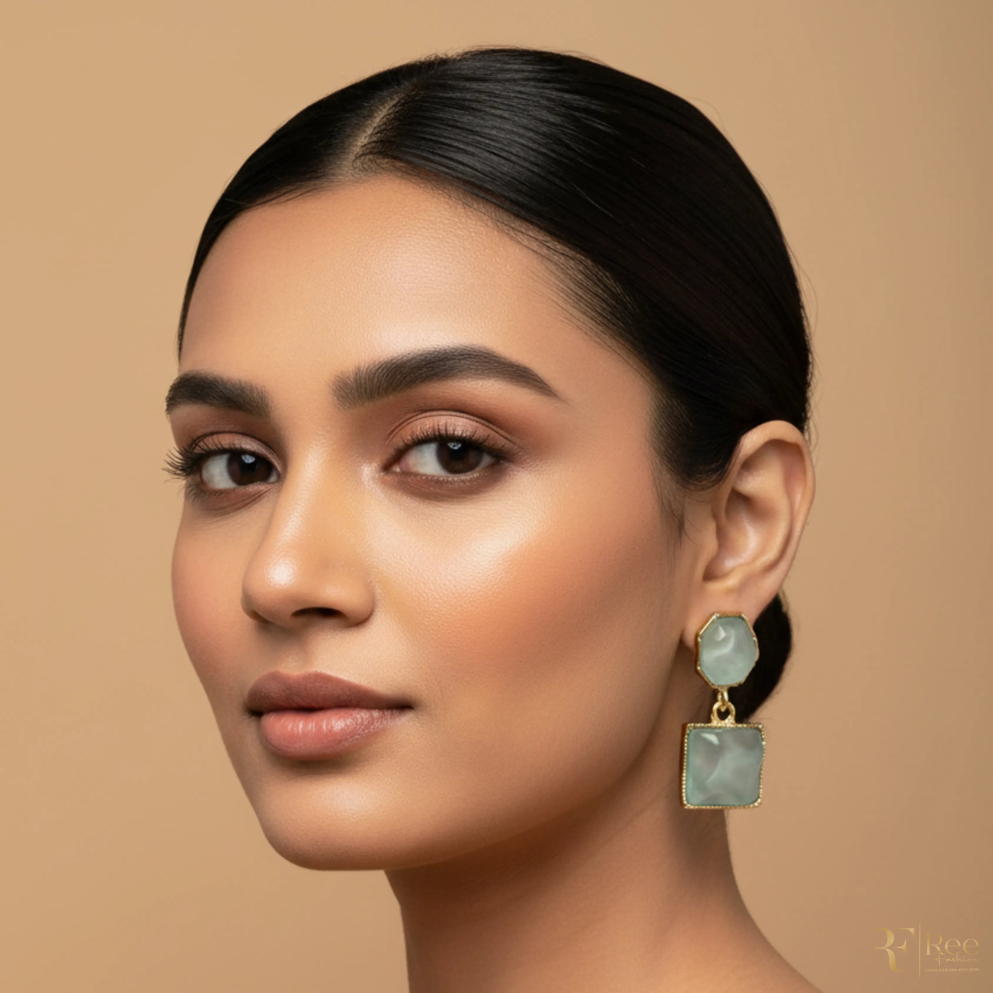 Classic Pastel Stone Drop Earrings