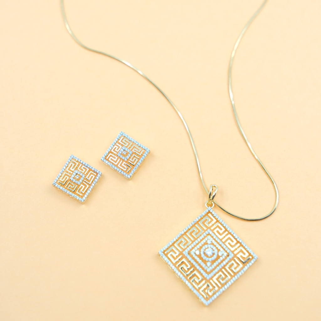 Rajasi Ruby Heritage Pendant Set
