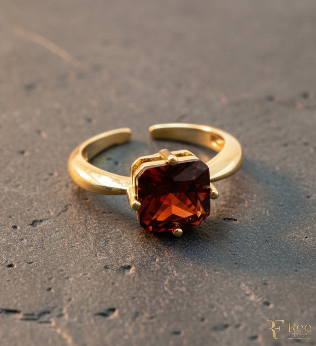Ruby Square Adjustable Ring