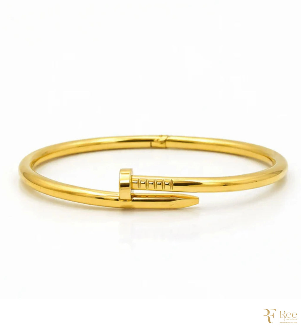 Classic Gold Nail Bracelet