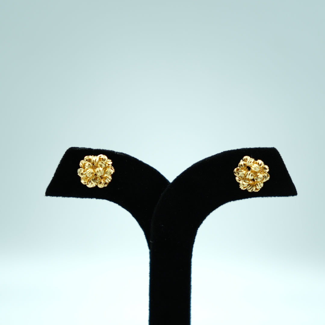 Golden Bloom Stud Earrings