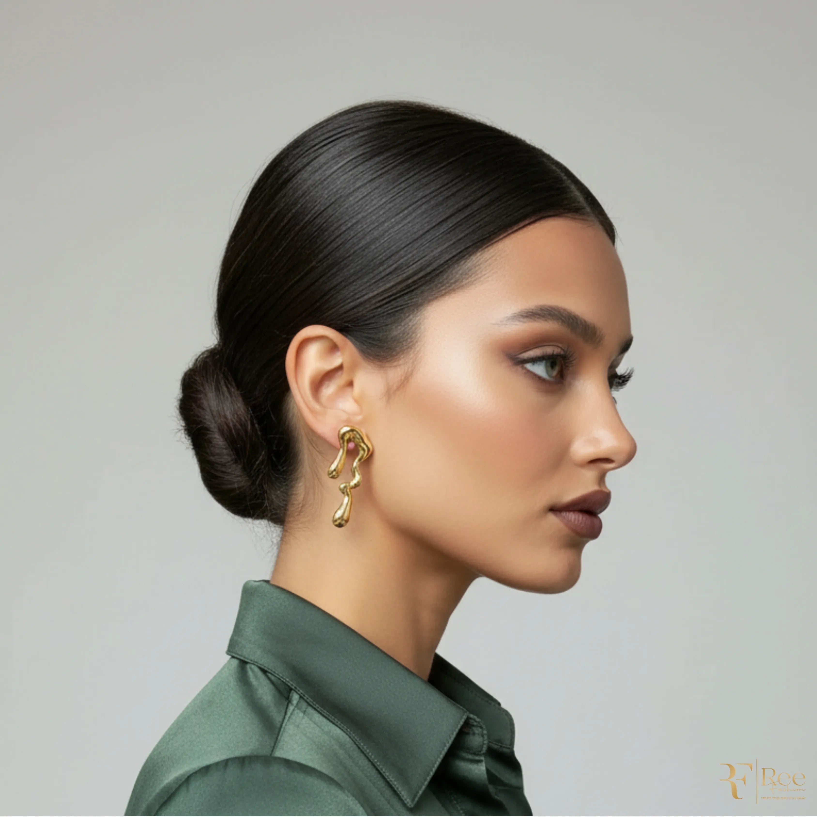 Fluid Gold Drop Earrings