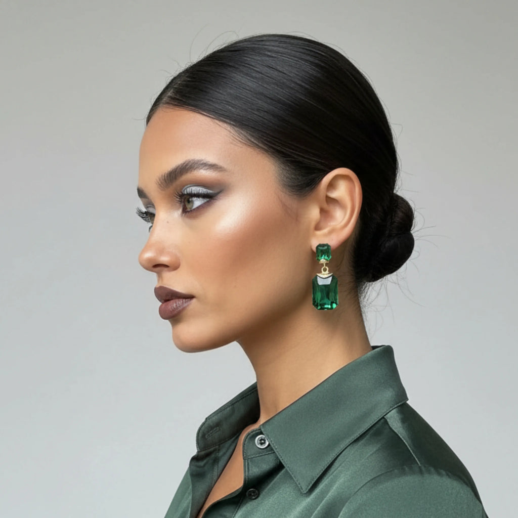 Emerald Luxe Drop Earrings