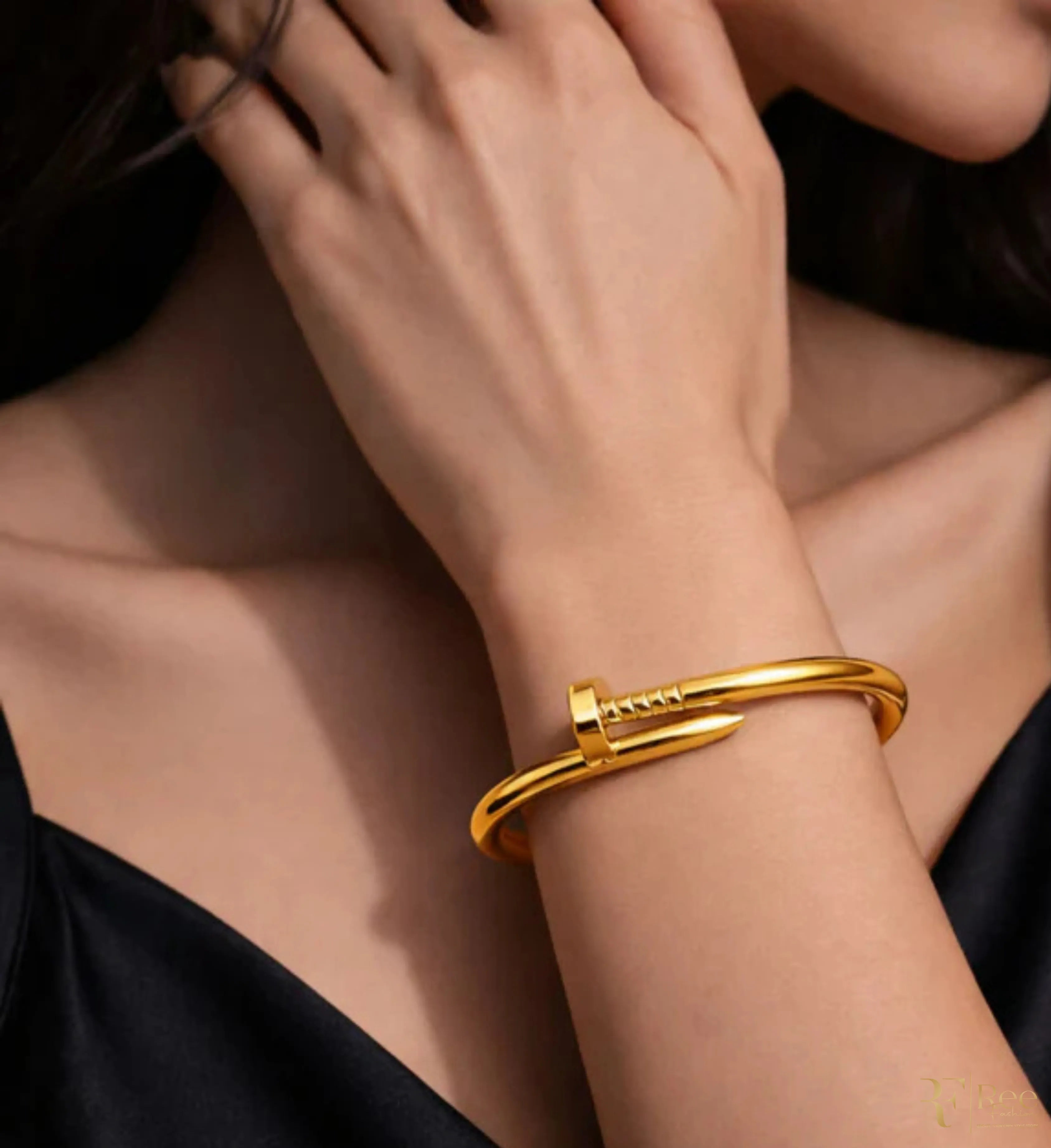 Classic Gold Nail Bracelet